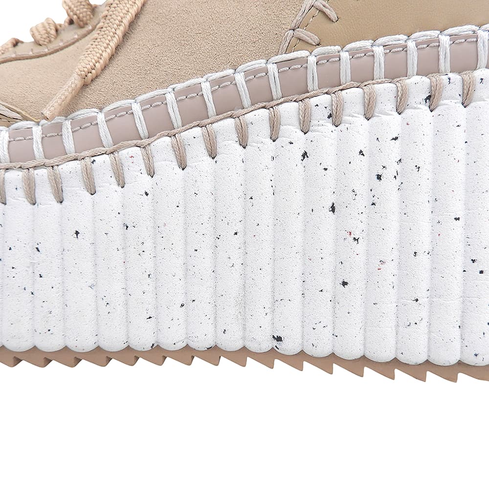 Chloe クロエ 美品 NAMA ウェッジスニーカー シューズ レディース ベージュピンク 24.5cm 0324251 シューズ