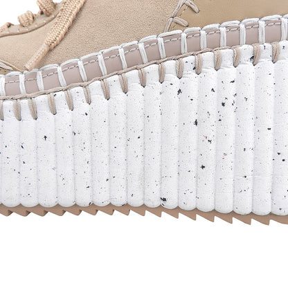 Chloe クロエ 美品 NAMA ウェッジスニーカー シューズ レディース ベージュピンク 24.5cm 0324251 シューズ