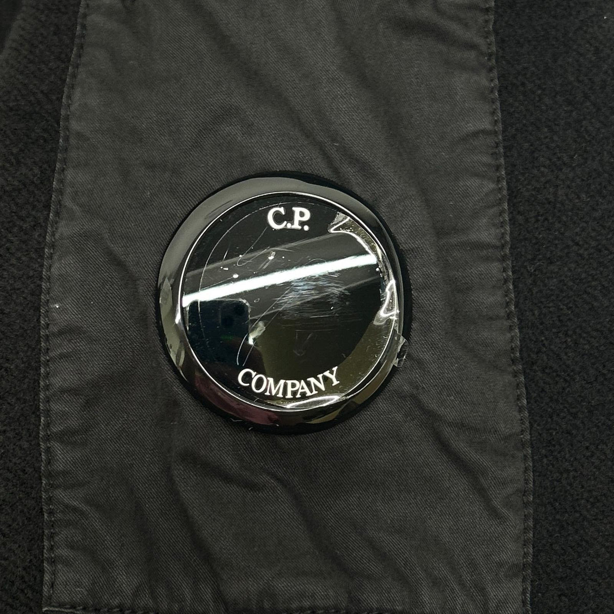 C.P. Company 19CMSS249A 25AW Black Brushed Fleece Crew Neck Sweatshirt Top