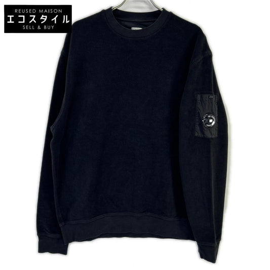 C.P.COMPANY シーピーカンパニー 19CMSS249A　25AW ブラック 裏起毛クルーネックスウェットシャツ トップス