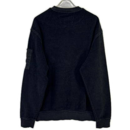 C.P.COMPANY シーピーカンパニー 19CMSS249A　25AW ブラック 裏起毛クルーネックスウェットシャツ トップス