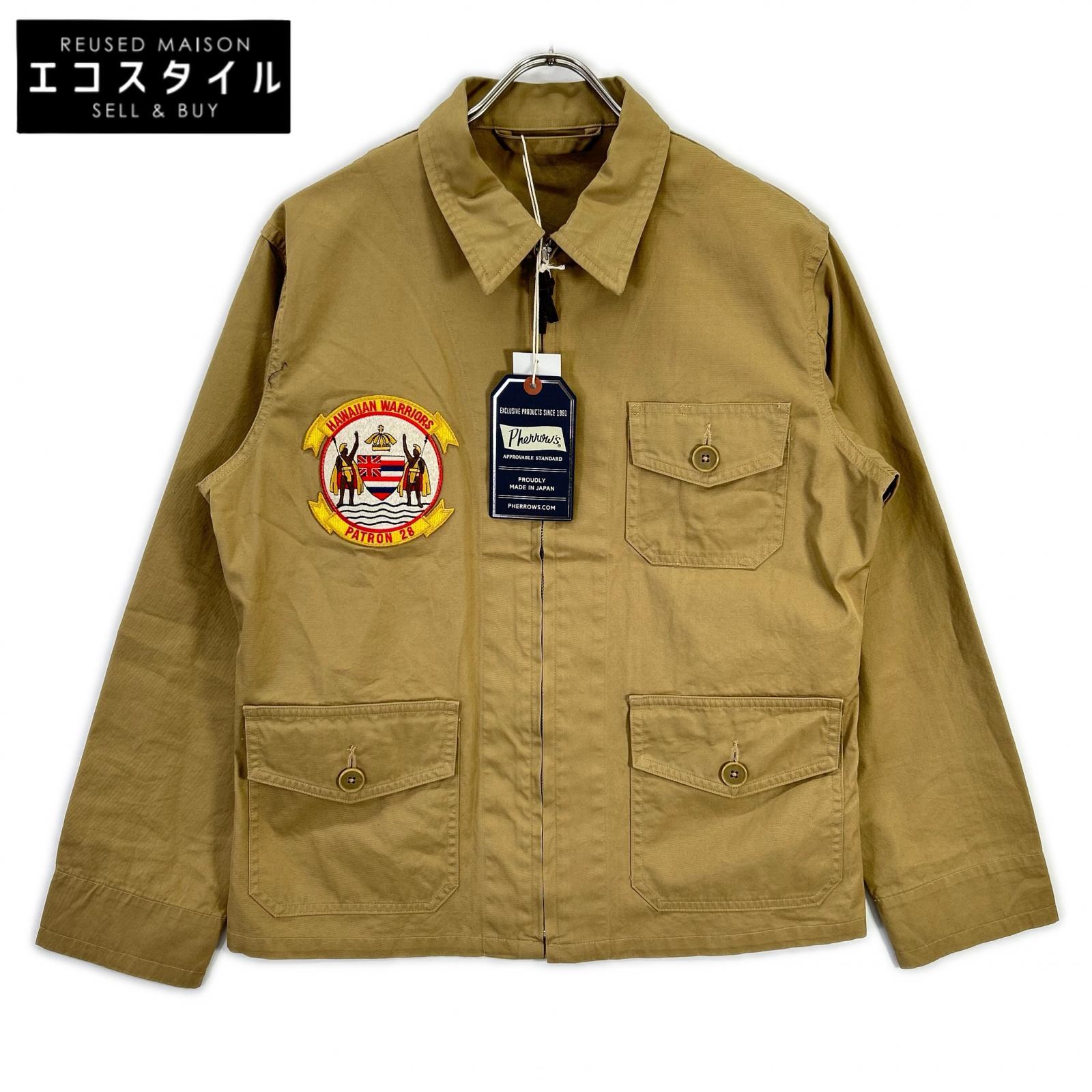 Pherrow's フェローズ 25S-M-421A-Deco 米海军夏季飞行夹克 米色