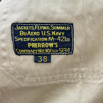 Pherrow's フェローズ 25S-M-421A-Deco ベージュ U.S.NAVY サマーフライトジャケット ジャケット