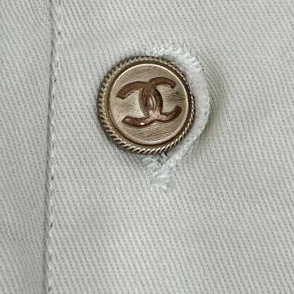 CHANEL シャネル 国内正規 P20361V11926 03年製 ココボタン コットン プリーツ スカート スカート