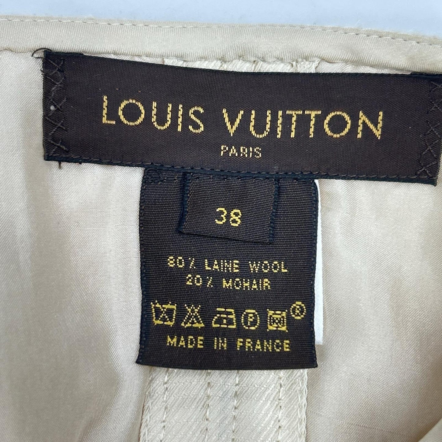 LOUIS VUITTON ルイヴィトン ベージュ ウール×モヘア キャミワンピース ワンピース