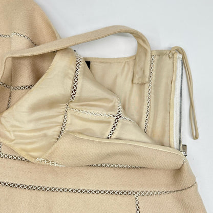 LOUIS VUITTON ルイヴィトン ベージュ ウール×モヘア キャミワンピース ワンピース