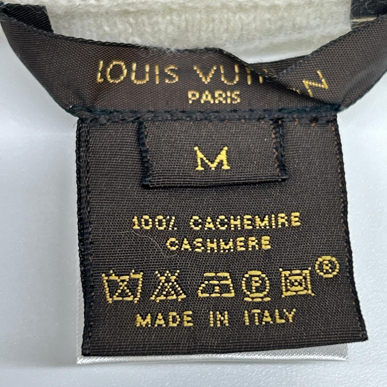 LOUIS VUITTON ルイヴィトン ホワイト カシミヤ タートルネック ニット トップス