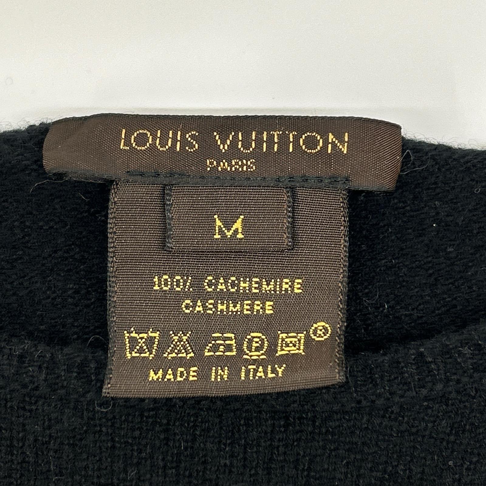 LOUIS VUITTON ルイヴィトン ブラック カシミヤ ボートネック ニット