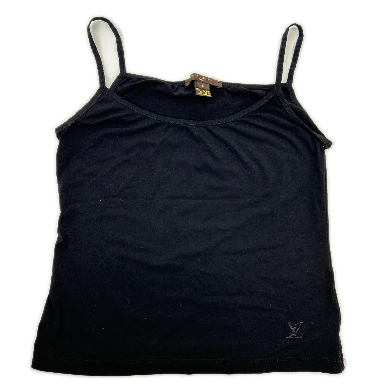 LOUIS VUITTON Black Sheer Color-Block Blouse with Belt
