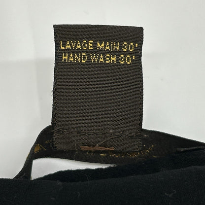 LOUIS VUITTON Black Sheer Color-Block Blouse with Belt
