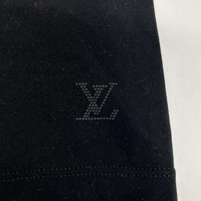 LOUIS VUITTON Black Sheer Color-Block Blouse with Belt
