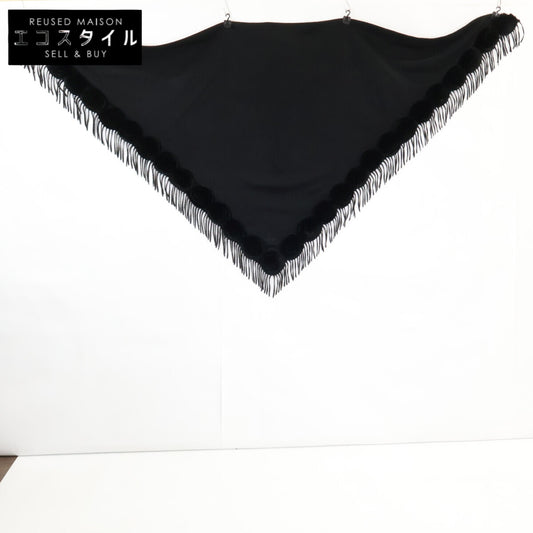FENDI フェンディ ファー カシミヤ フリンジ 三角 ショール ストール