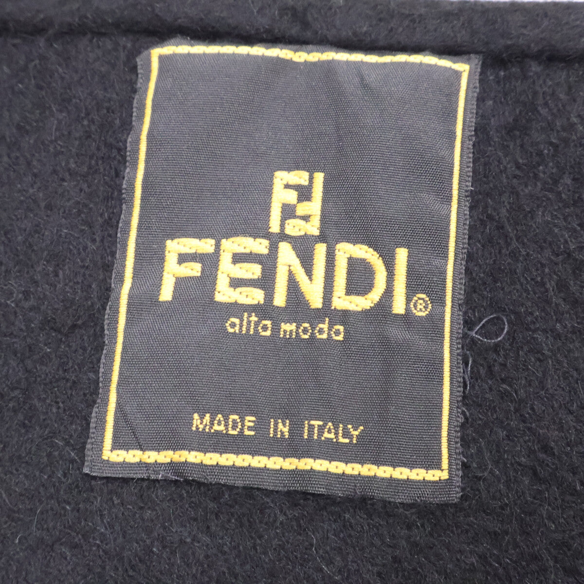 FENDI フェンディ ファー カシミヤ フリンジ 三角 ショール ストール