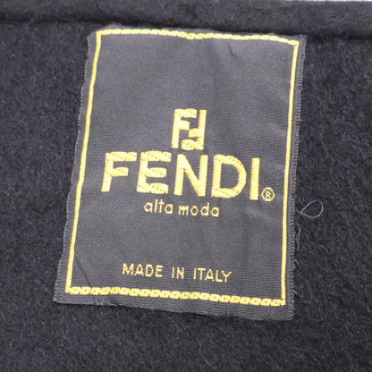 FENDI フェンディ ファー カシミヤ フリンジ 三角 ショール ストール