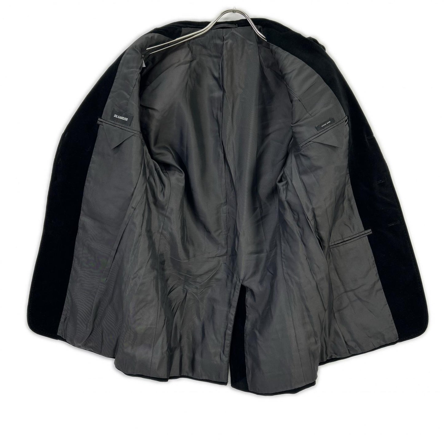 JIL SANDER ジルサンダー ブラック ベロア生地 TAILOR MADE 3Bテーラードジャケット ジャケット