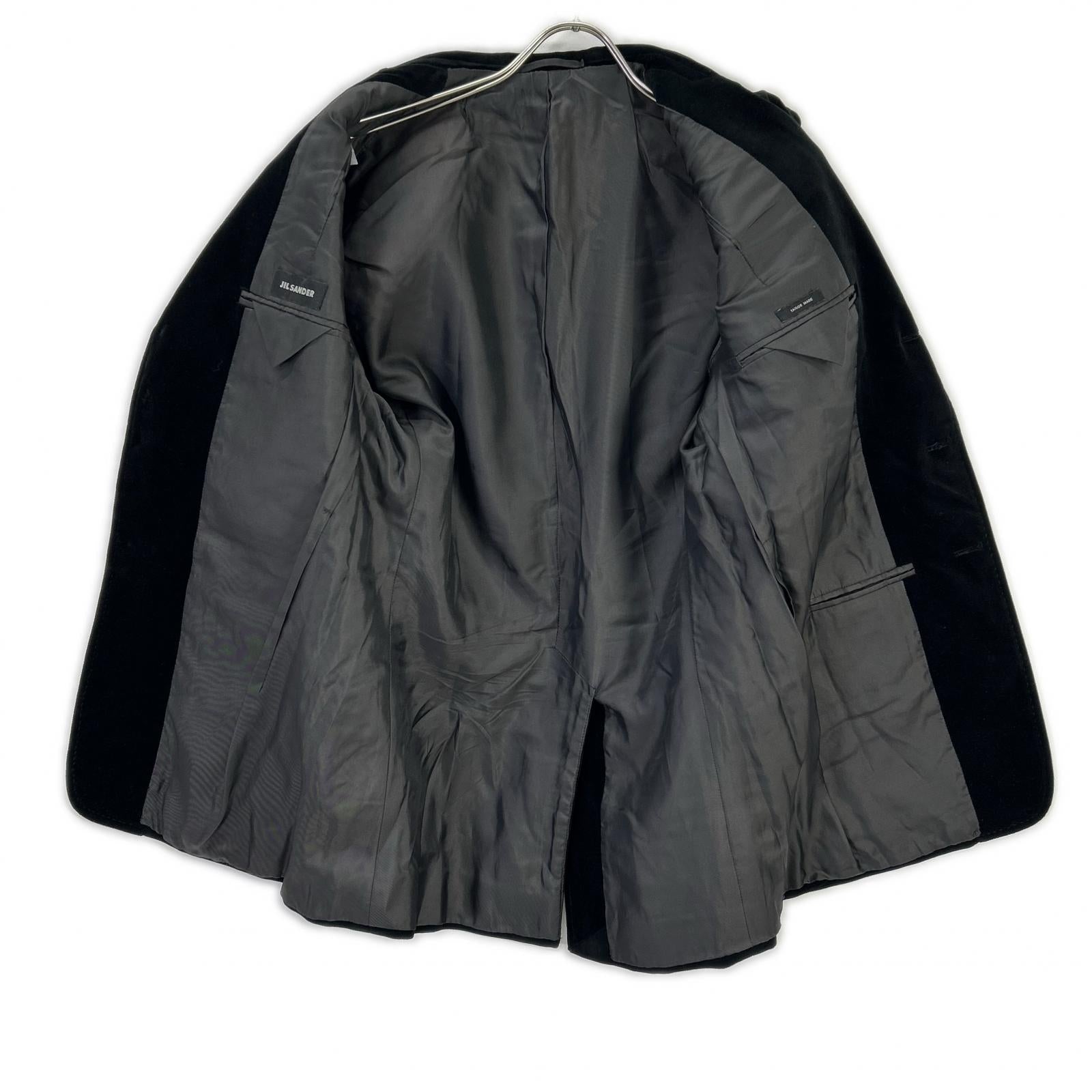 JIL SANDER ジルサンダー ブラック ベロア生地 TAILOR MADE 3Bテーラードジャケット ジャケット