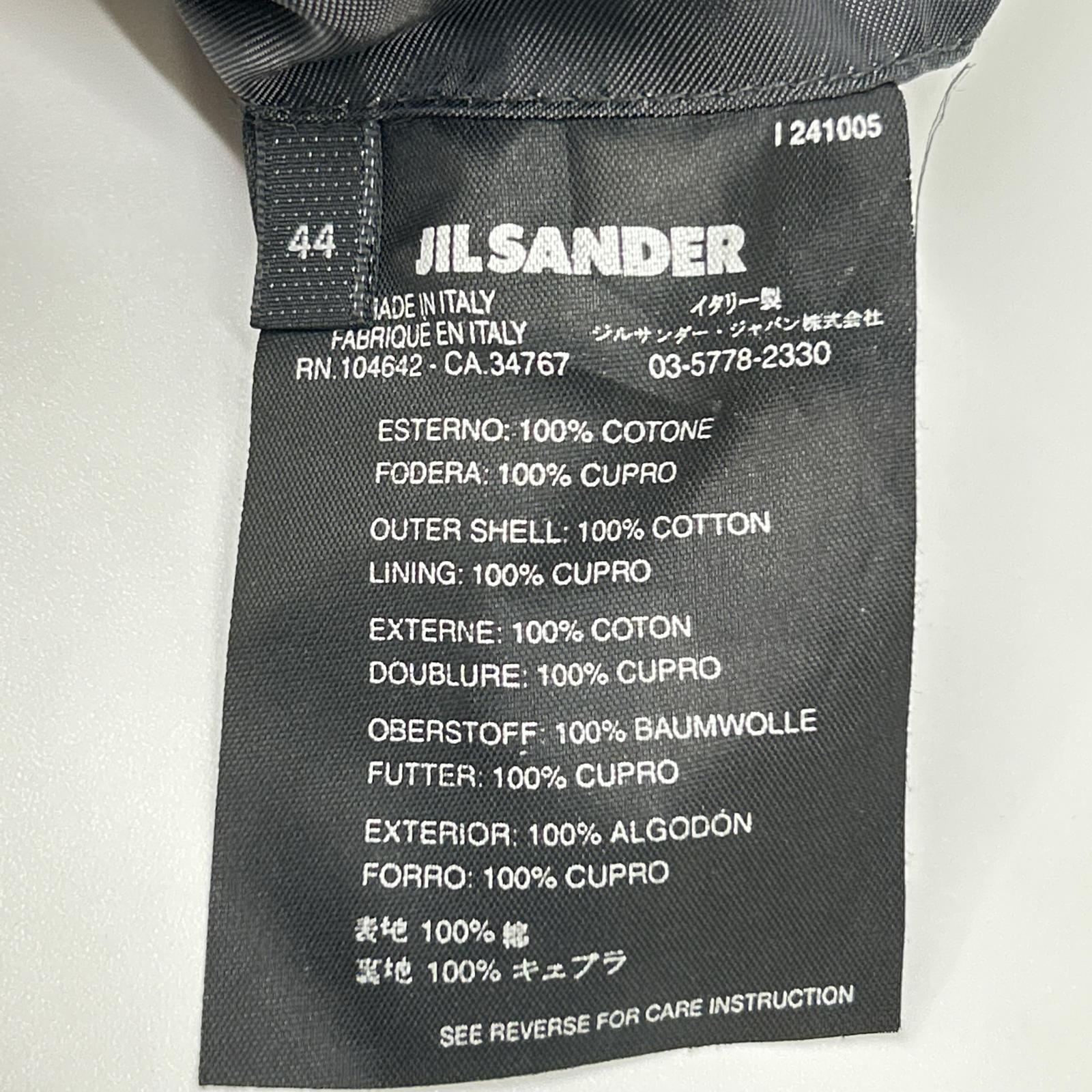 JILSANDER ジルサンダー ブラック ベロア生地 TAILOR MADE 3Bテーラードジャケット ジャケット