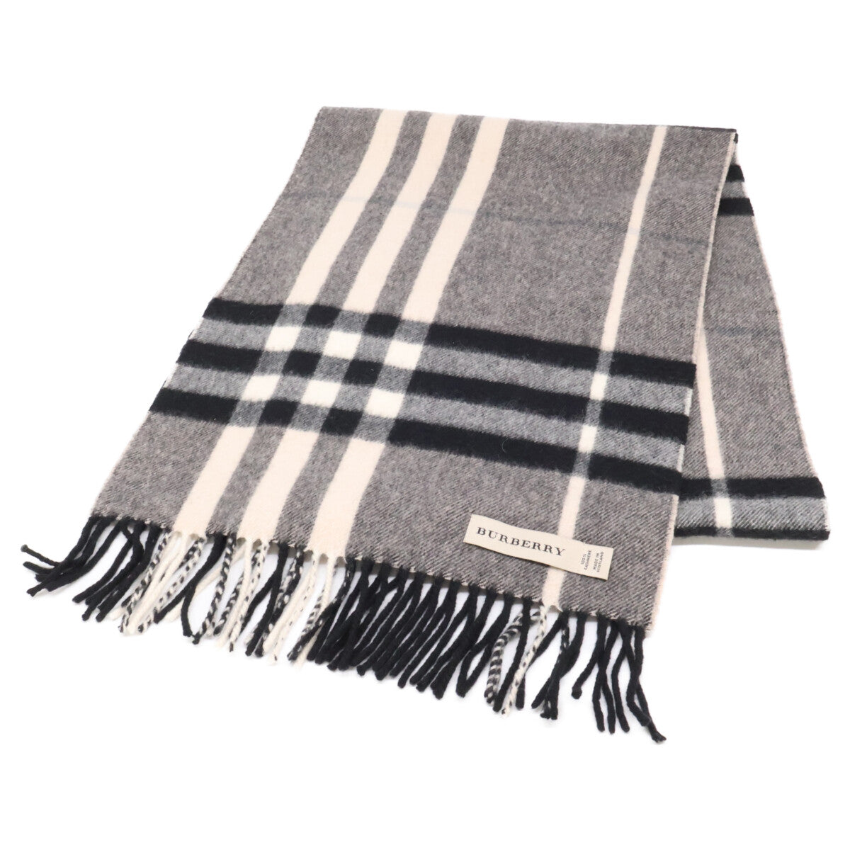 BURBERRY バーバリー 【美品】3309800/62Q クラシックチェック カシミヤ マフラー