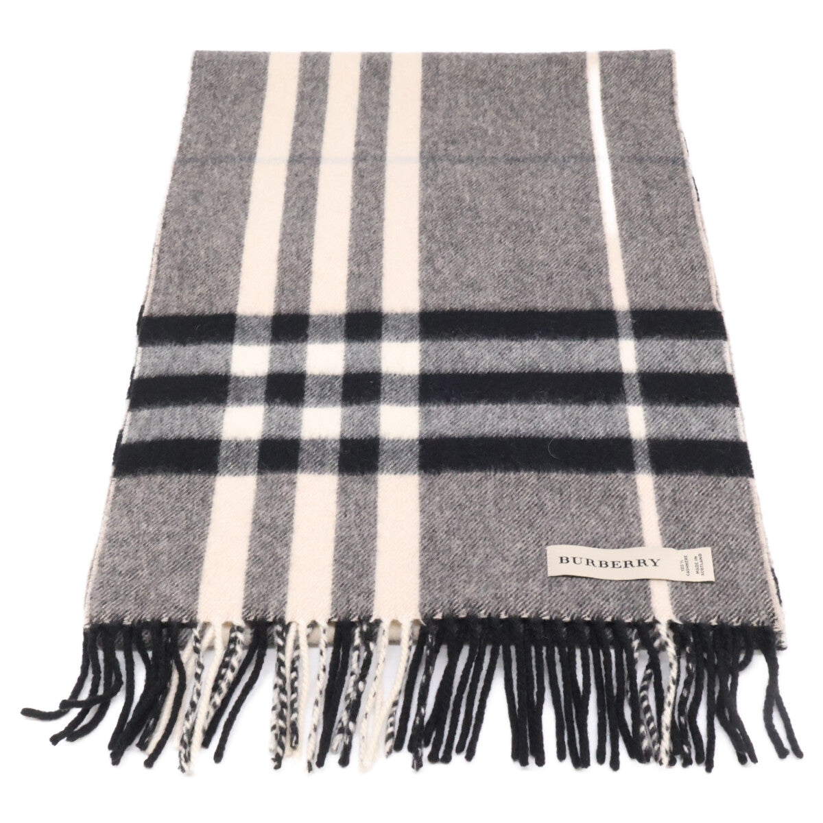 BURBERRY バーバリー 【美品】3309800/62Q クラシックチェック カシミヤ マフラー