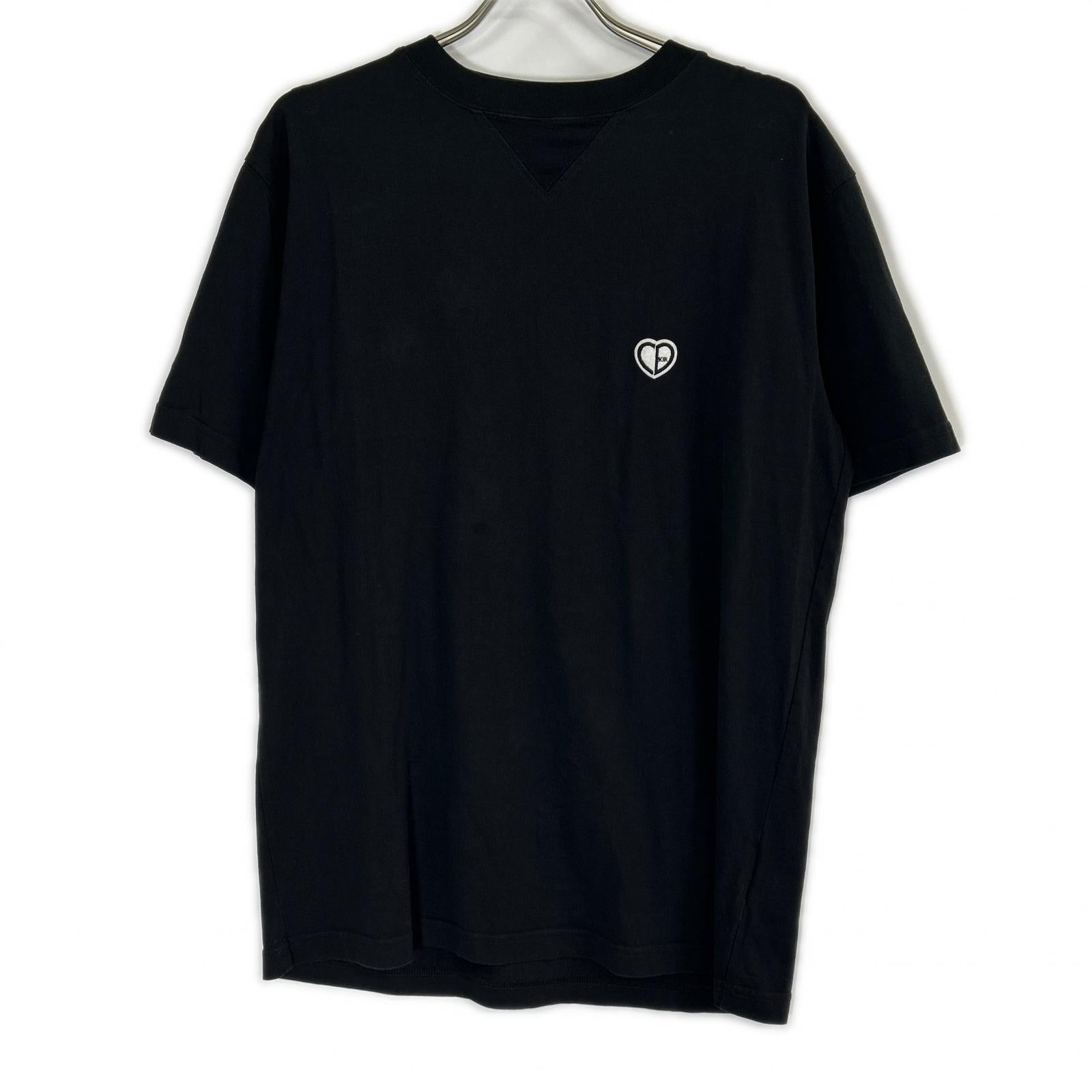 DIOR ディオール 213J685A0677 22SS ブラック CCD Heart ワッペン Tシャツ トップス