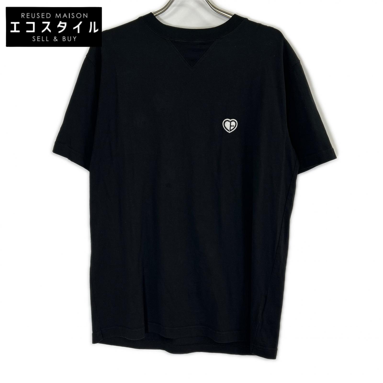 DIOR ディオール 213J685A0677 22SS ブラック CCD Heart ワッペン Tシャツ トップス