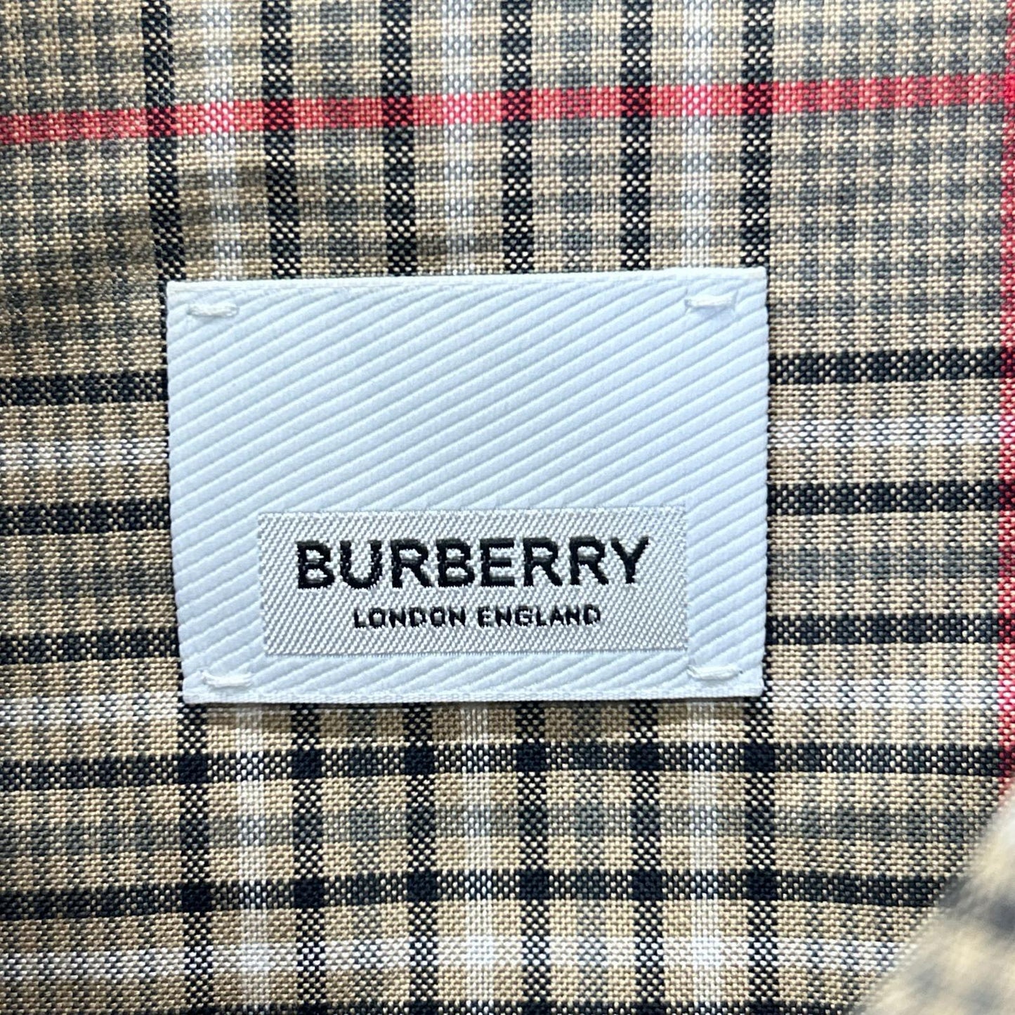 BURBERRY バーバリー 8036139 ティッシ期 ブラウン チェック コットン ニット切替 シャツワンピース ワンピース