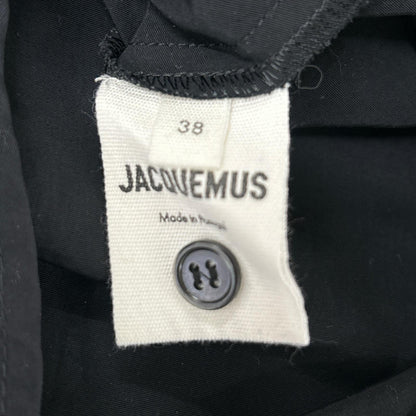 JACQUEMEUS ジャックムス ブラック La Montagne ナイロン 変形S/Sシャツ トップス