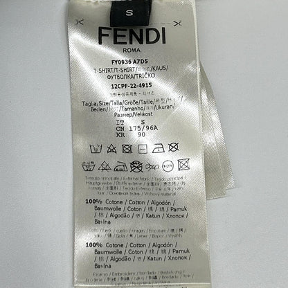 FENDI FY0936 A7D5 white Zucca all-over print T-shirt top