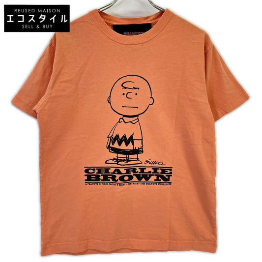 MARC JACOBS マーク ジェイコブス ×PEANUTS M4008409 オレンジ チャーリーブラウン プリントTシャツ トップス
