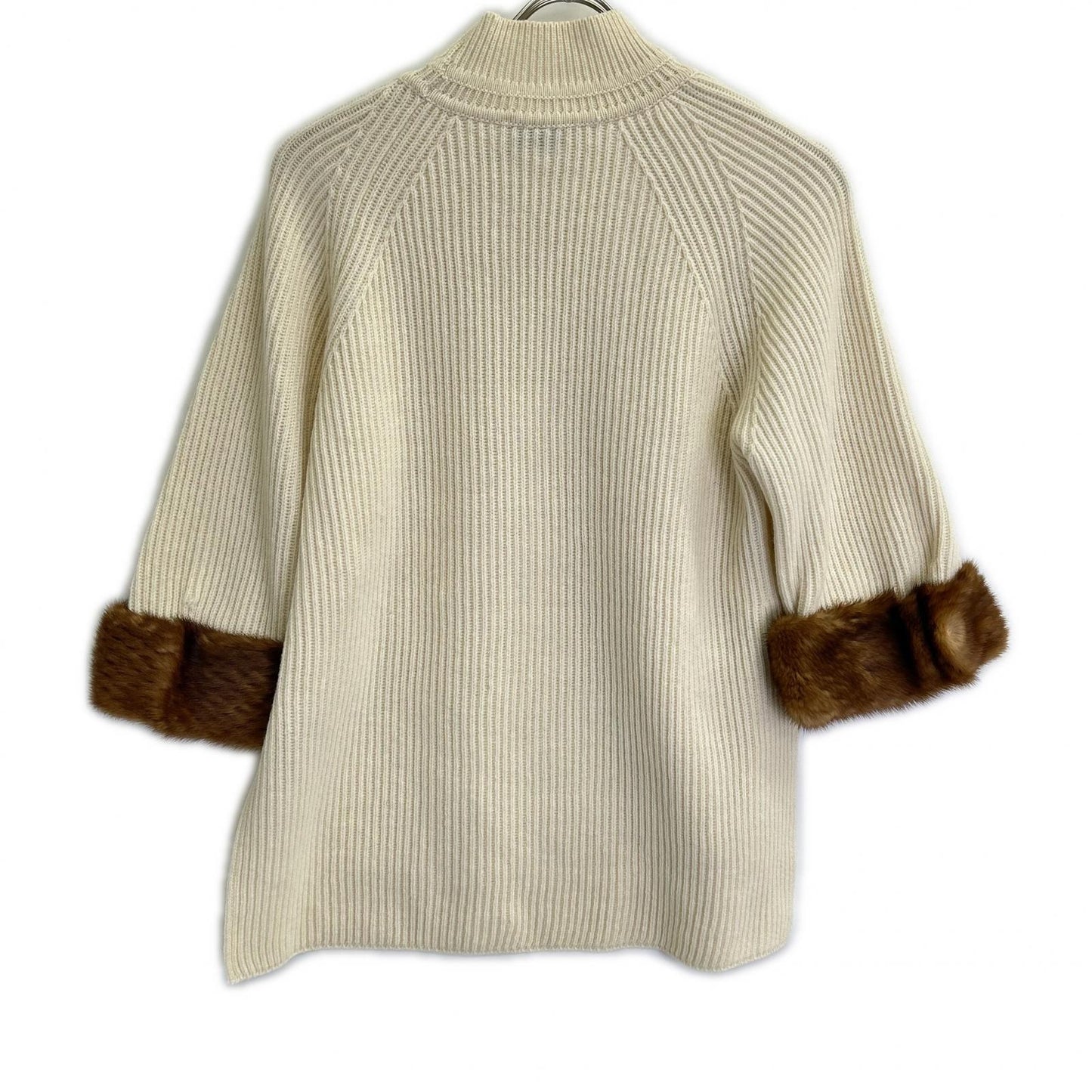 FENDI フェンディ FZY545 A1DE 17年製 ホワイト カシミヤ100 ホルターネックニットトップス トップス