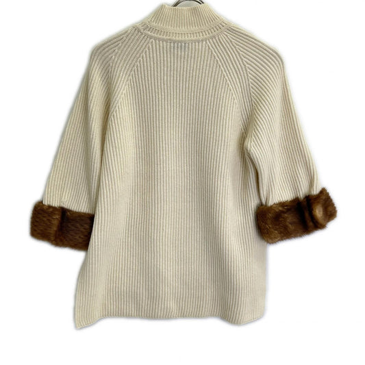 FENDI フェンディ FZY545 A1DE 17年製 ホワイト カシミヤ100 ホルターネックニットトップス トップス
