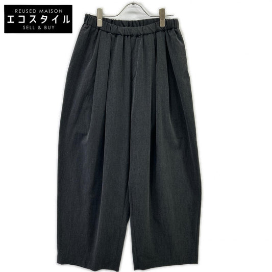 mizuiro ind ミズイロ インド Gray Wide-Pleat Pants Bottoms