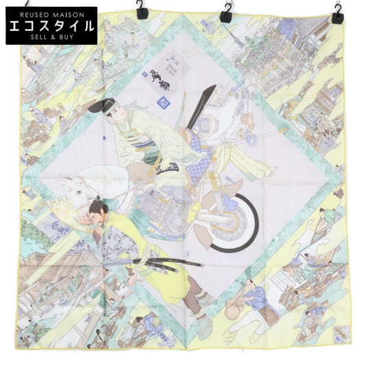 HERMES エルメス イエロー Etriers RemiLes Artisans d Hermes エルメスの職人たち カレ90 スカーフ
