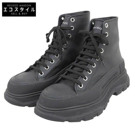 ALEXANDER McQUEEN アレキサンダーマックイーン 美品 Tread Slick Boots シューズ メンズ ブラック 43 1/2D 627206 シューズ