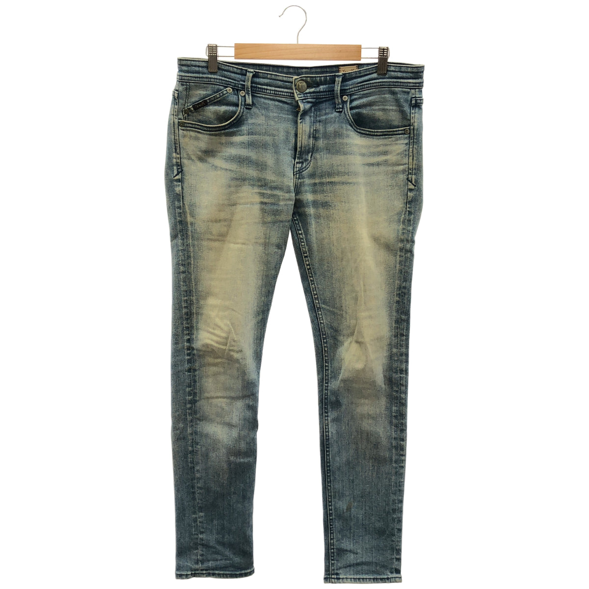YANUK ヤヌーク 57221002 インディゴ ニール ウォッシュ加工 ストレッチ タイトスリム デニムパンツ ボトムス