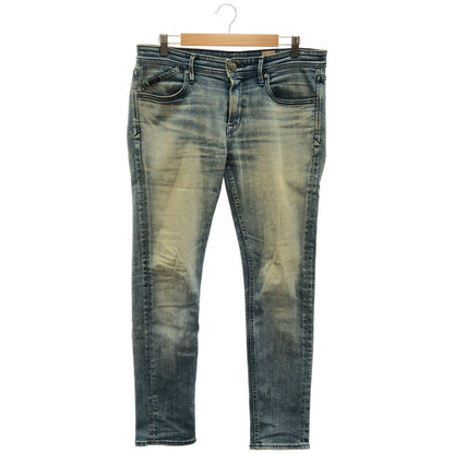 YANUK ヤヌーク 57221002 インディゴ ニール ウォッシュ加工 ストレッチ タイトスリム デニムパンツ ボトムス