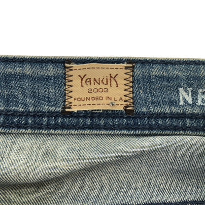 YANUK ヤヌーク 57221002 インディゴ ニール ウォッシュ加工 ストレッチ タイトスリム デニムパンツ ボトムス