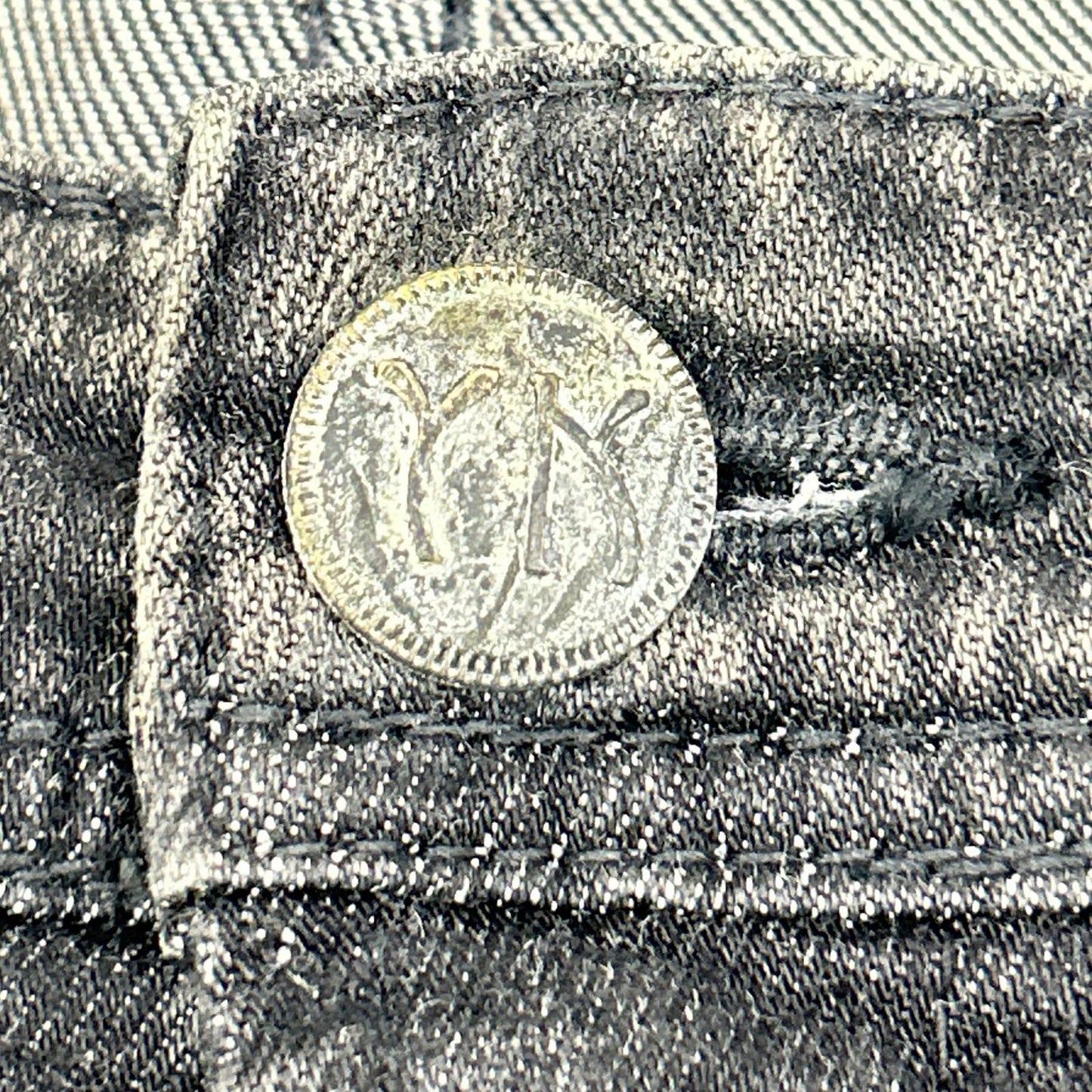YANUK ヤヌーク 57213004 ブラック ニール ウォッシュ加工 ストレッチ タイトスリム デニムパンツ ボトムス