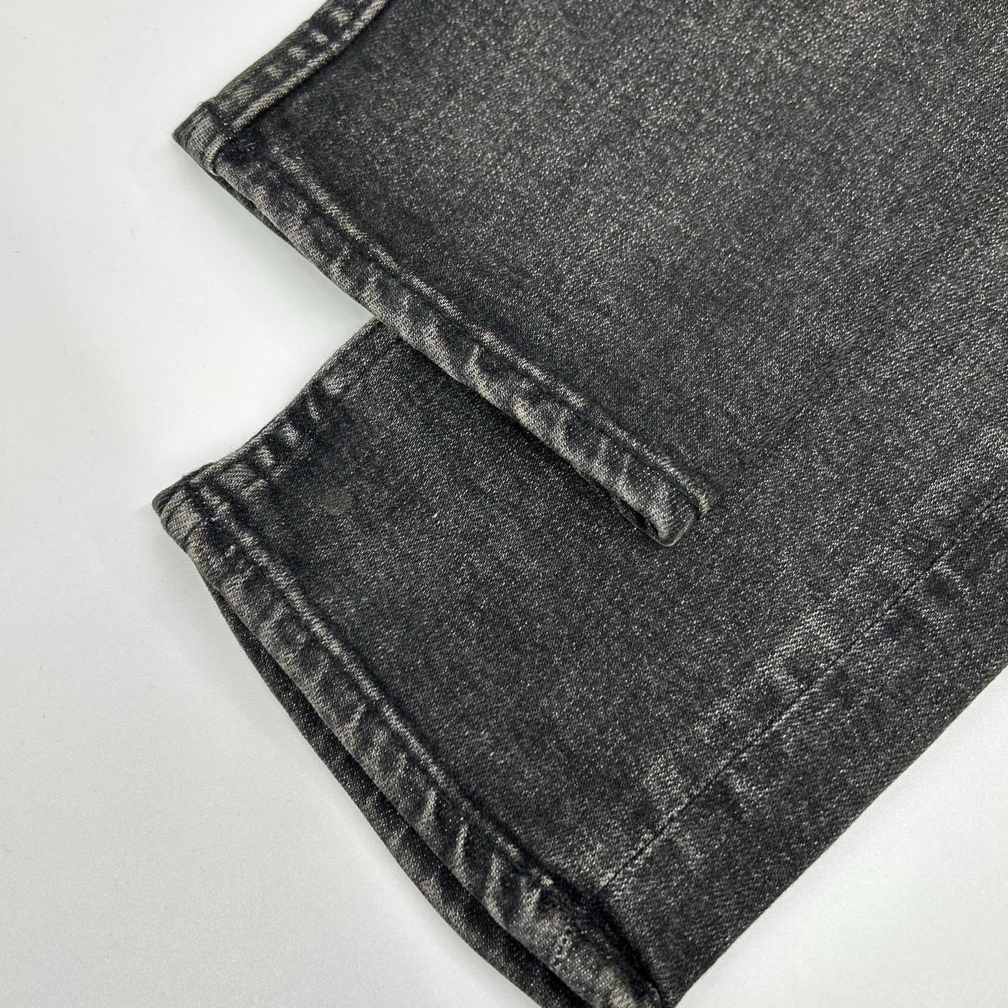 YANUK ヤヌーク 57213004 ブラック ニール ウォッシュ加工 ストレッチ タイトスリム デニムパンツ ボトムス