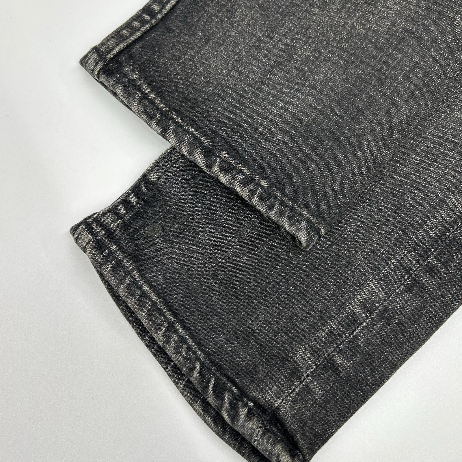 YANUK ヤヌーク 57213004 ブラック ニール ウォッシュ加工 ストレッチ タイトスリム デニムパンツ ボトムス
