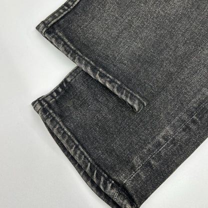 YANUK ヤヌーク 57213004 ブラック ニール ウォッシュ加工 ストレッチ タイトスリム デニムパンツ ボトムス