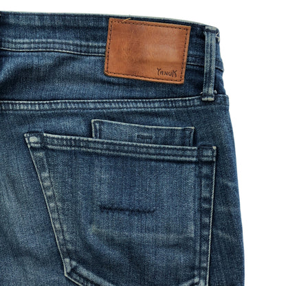 YANUK ヤヌーク 57201006 インディゴ ニール ウォッシュ加工 ストレッチ タイトスリム デニムパンツ ボトムス