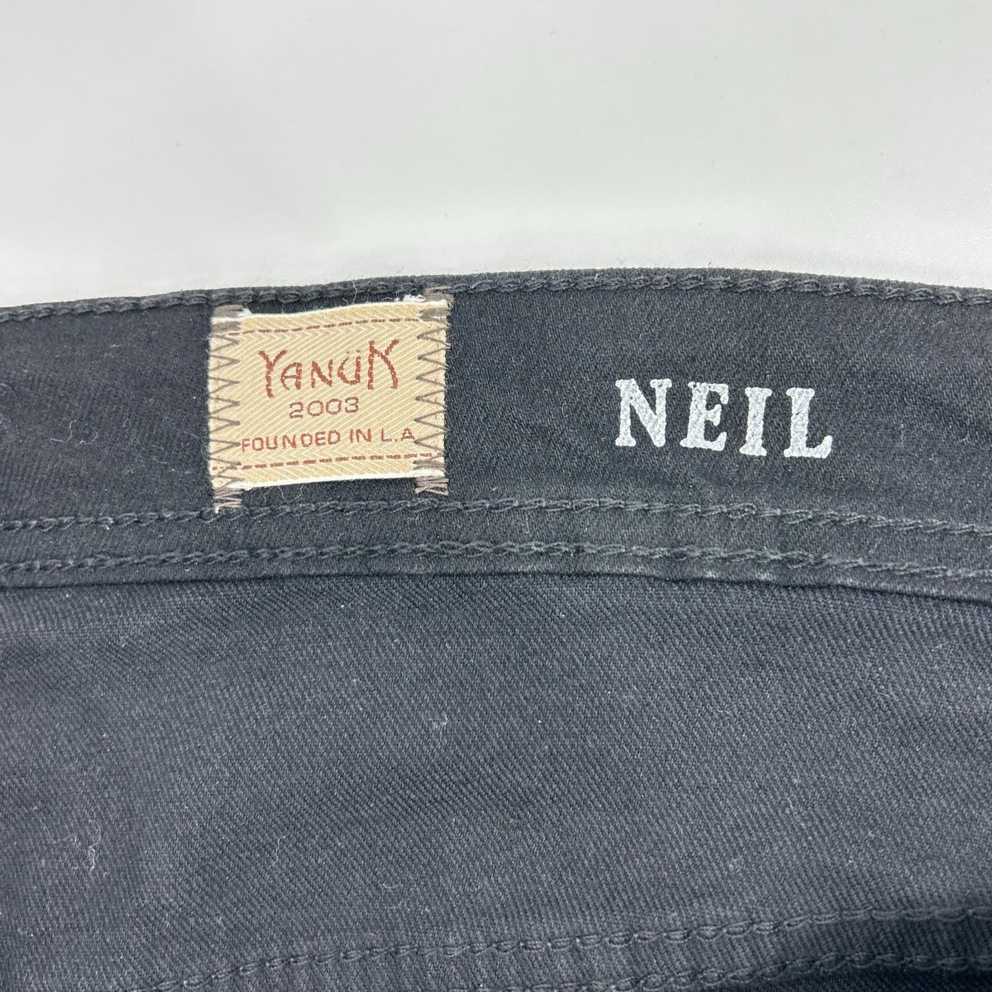 YANUK ヤヌーク 57243003 ブラック ニール ストレッチ タイトスリム デニムパンツ ボトムス