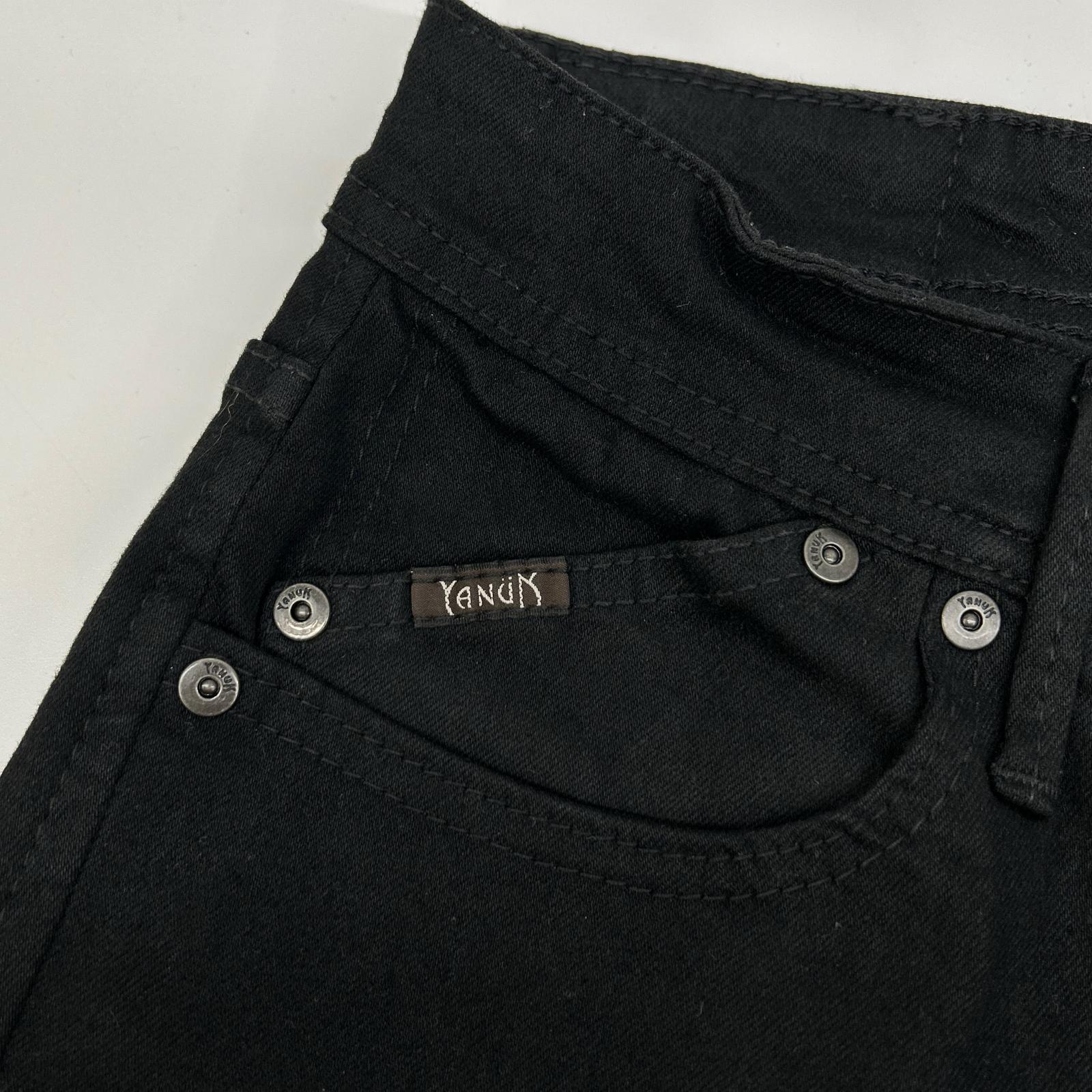 YANUK ヤヌーク 57243003 ブラック ニール ストレッチ タイトスリム デニムパンツ ボトムス