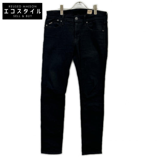 YANUK ヤヌーク 57243003 Black Neil Stretch Tight-Slim Denim Pants Bottoms