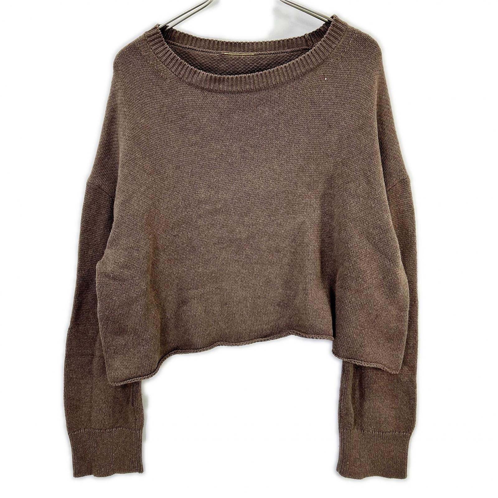 Deuxieme Classe ドゥーズィエムクラス 23年 ブラウン コットン Beauty プルオーバー ニット トップス