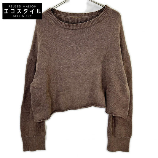 Deuxieme Classe ドゥーズィエムクラス 23年 ブラウン コットン Beauty プルオーバー ニット トップス