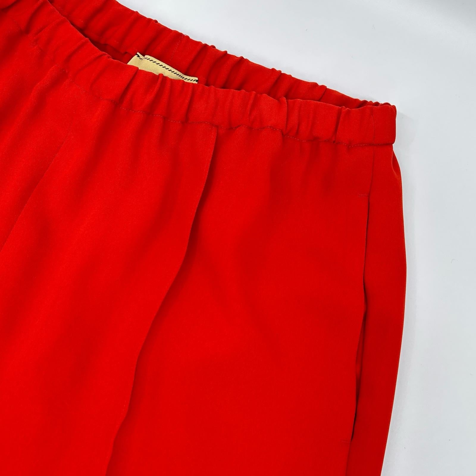 UNITED ARROWS ユナイテッドアローズ オレンジ ウォッシャブル ピンタックドローストパンツ ボトムス