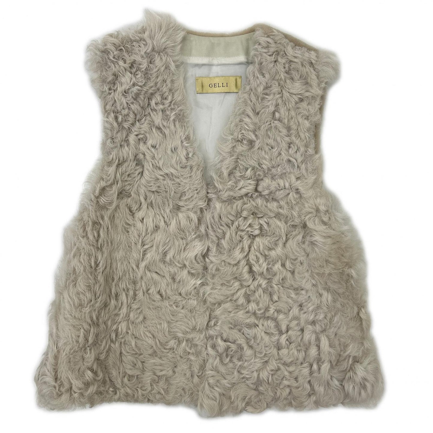 GELLI Gelli 【EFFE BEAMS】 Ivory Short Genuine Shearling Gilet Vest