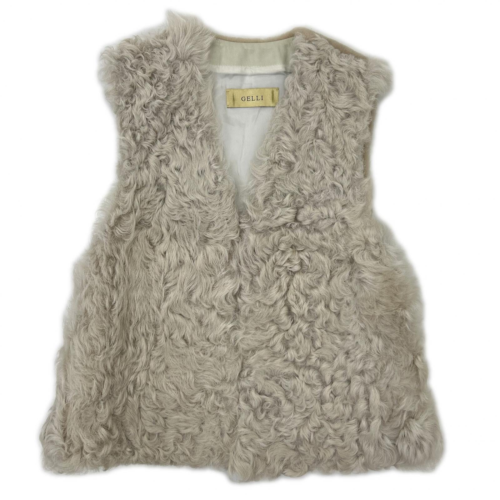 GELLI Gelli 【EFFE BEAMS】 Ivory Short Genuine Shearling Gilet Vest